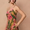 Tropical Floral Slip Dress for Women – Summer Beach & Resort Wear