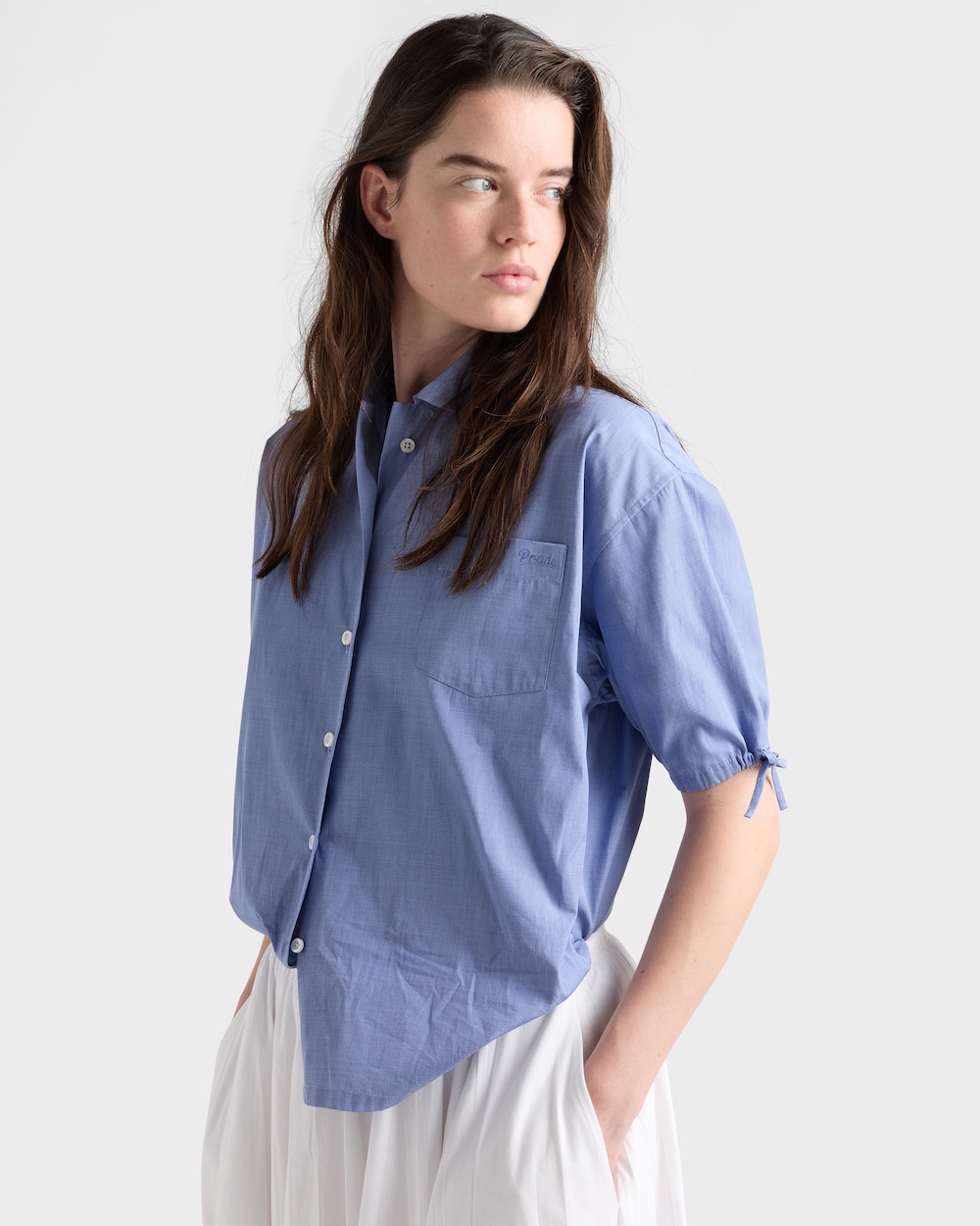Prada Fil-à-Fil Cotton Shirt | Luxury Button-Down Long Sleeve Dress Shirt for Men - Image 5